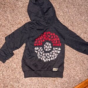 Kids Pokemon Dark Gray Sweatshirt Hoodie with Pokeball Design, size 8